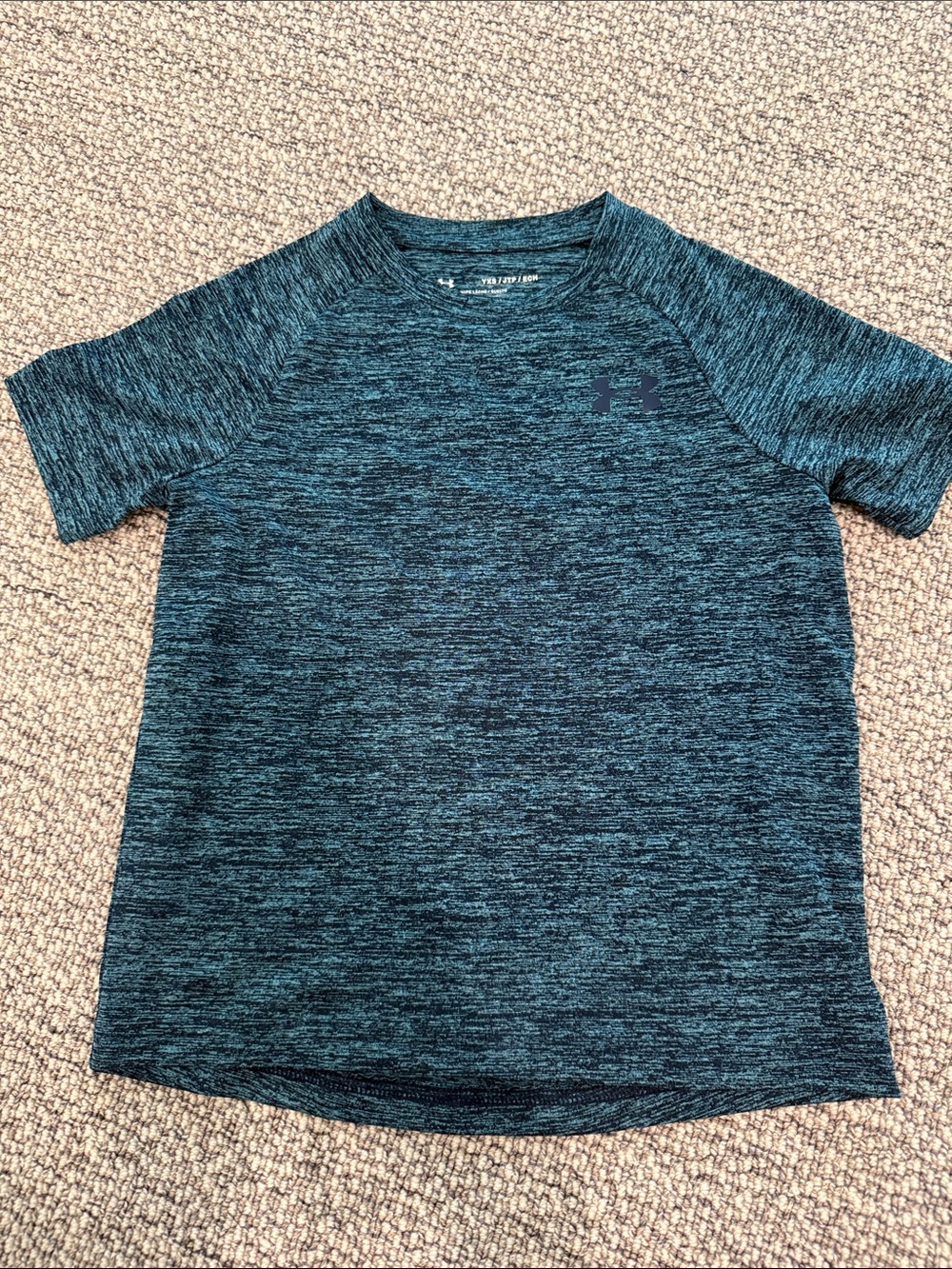 Under Armour Teal Heathered Short Sleeve Performance Tee - Boys